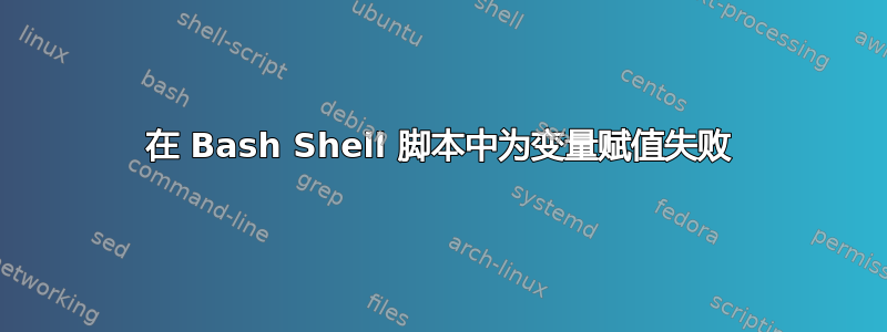 在 Bash Shell 脚本中为变量赋值失败