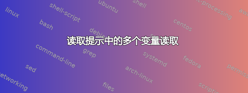 读取提示中的多个变量读取