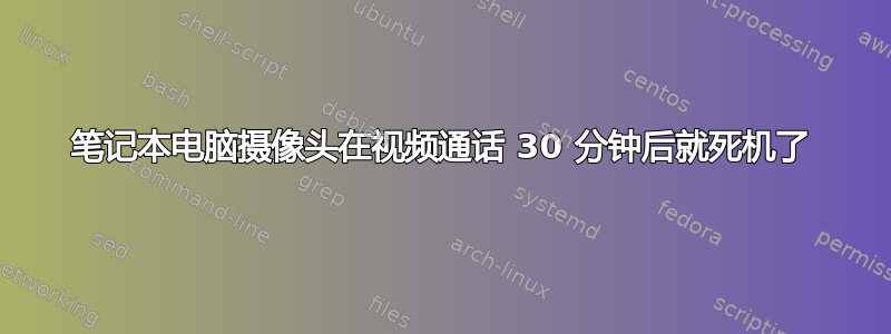 笔记本电脑摄像头在视频通话 30 分钟后就死机了