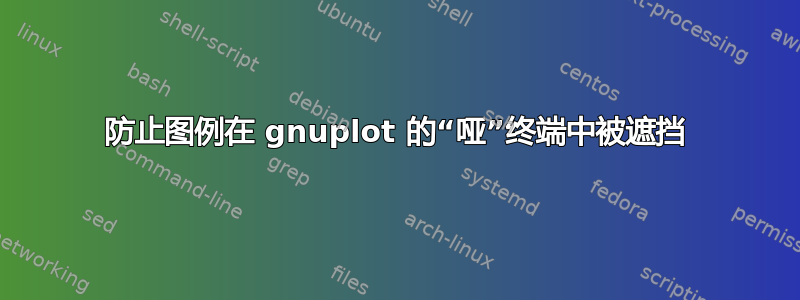 防止图例在 gnuplot 的“哑”终端中被遮挡