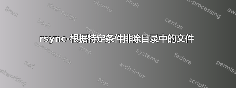 rsync-根据特定条件排除目录中的文件