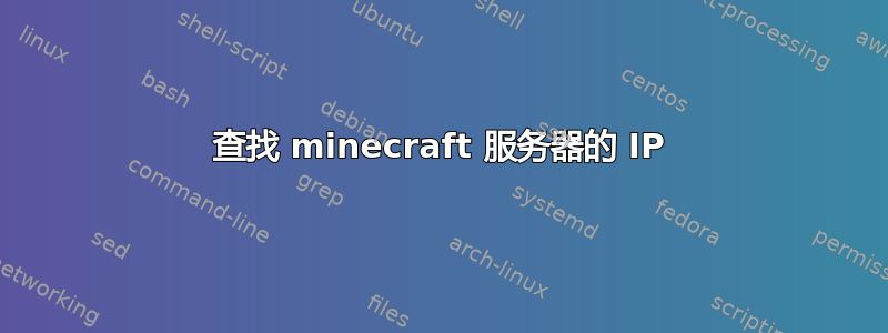 查找 minecraft 服务器的 IP