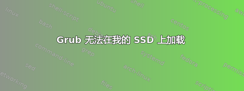 Grub 无法在我的 SSD 上加载