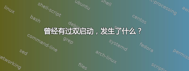 曾经有过双启动，发生了什么？