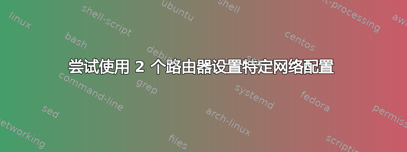 尝试使用 2 个路由器设置特定网络配置