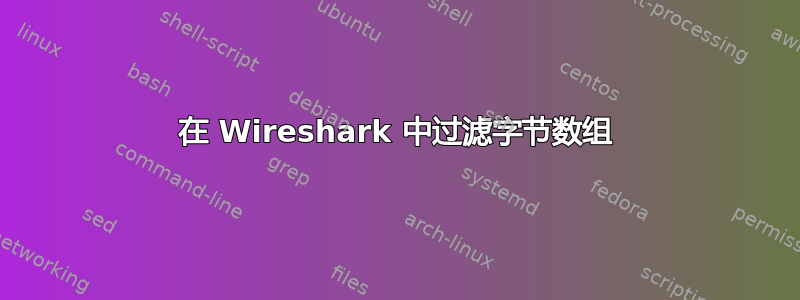 在 Wireshark 中过滤字节数组