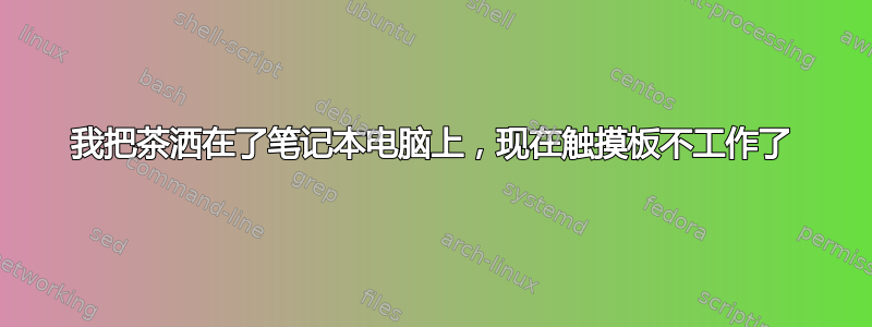 我把茶洒在了笔记本电脑上，现在触摸板不工作了