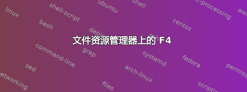 文件资源管理器上的 F4