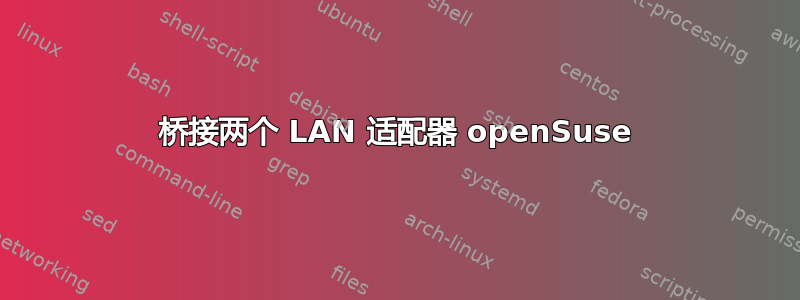 桥接两个 LAN 适配器 openSuse