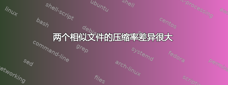 两个相似文件的压缩率差异很大