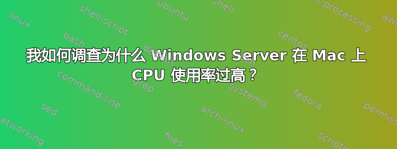 我如何调查为什么 Windows Server 在 Mac 上 CPU 使用率过高？