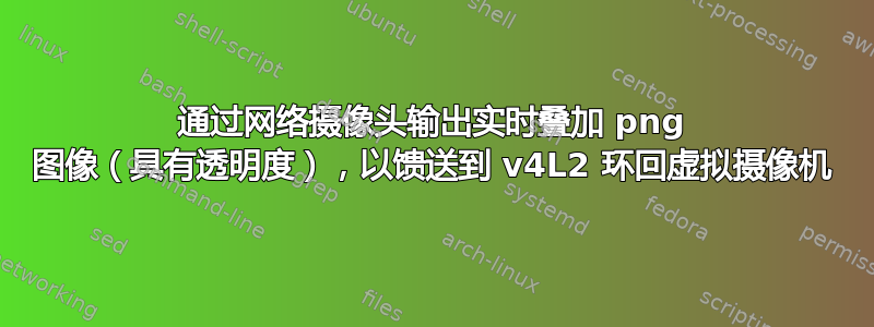 通过网络摄像头输出实时叠加 png 图像（具有透明度），以馈送到 v4L2 环回虚拟摄像机