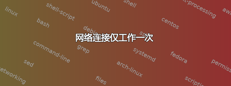 网络连接仅工作一次