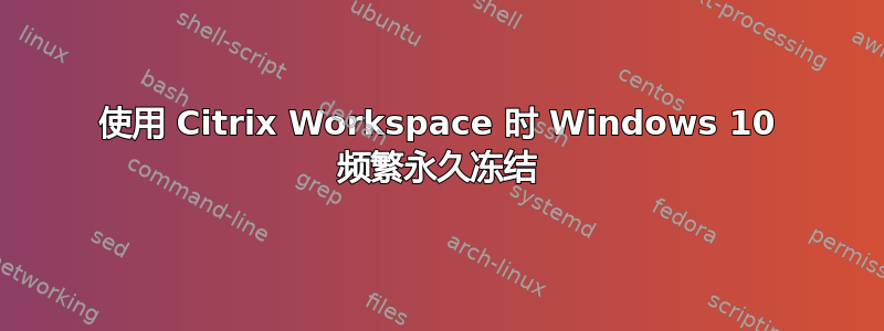 使用 Citrix Workspace 时 Windows 10 频繁永久冻结