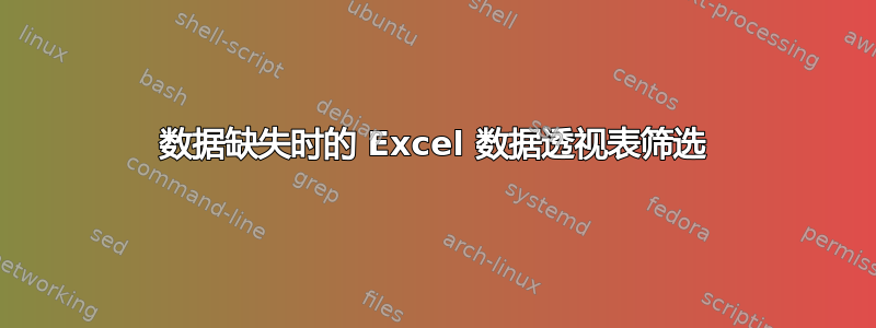 数据缺失时的 Excel 数据透视表筛选