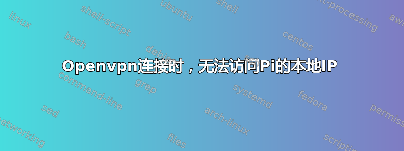 Openvpn连接时，无法访问Pi的本地IP