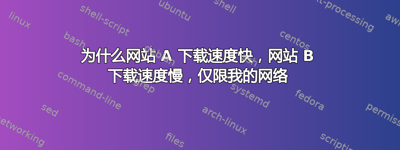 为什么网站 A 下载速度快，网站 B 下载速度慢，仅限我的网络