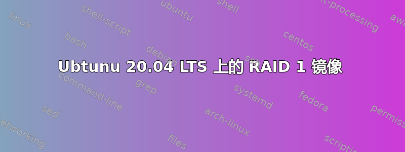 Ubtunu 20.04 LTS 上的 RAID 1 镜像