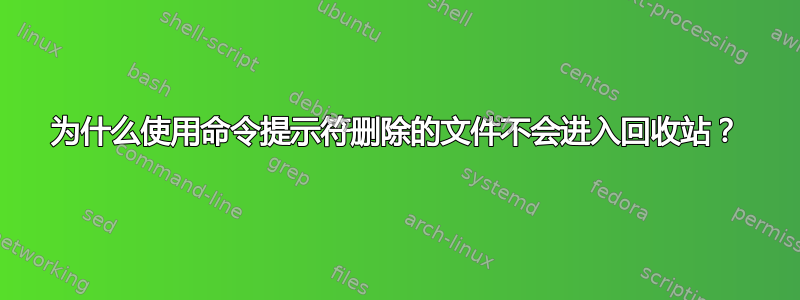 为什么使用命令提示符删除的文件不会进入回收站？