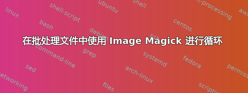 在批处理文件中使用 Image Magick 进行循环