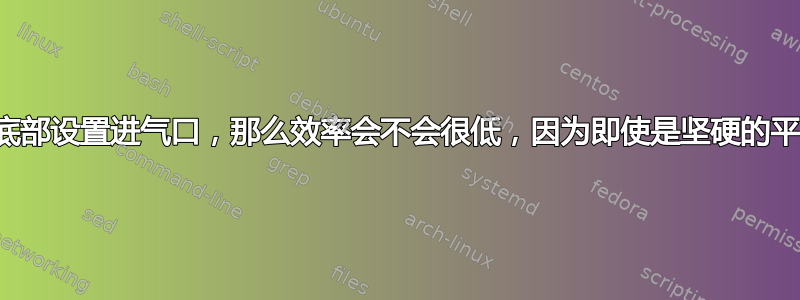 如果在笔记本电脑的底部设置进气口，那么效率会不会很低，因为即使是坚硬的平面也会挡住通风口？