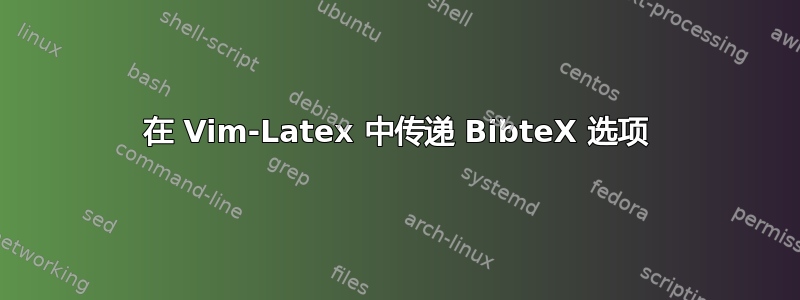 在 Vim-Latex 中传递 BibteX 选项