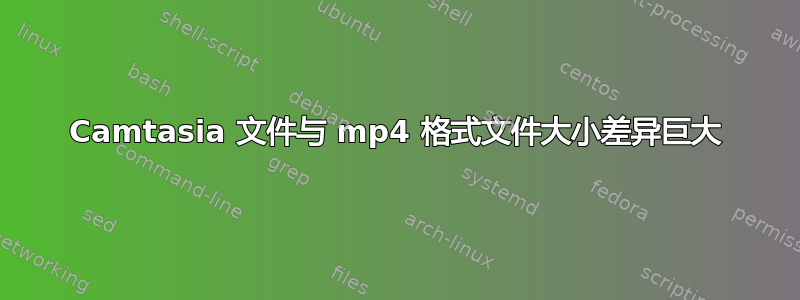 Camtasia 文件与 mp4 格式文件大小差异巨大