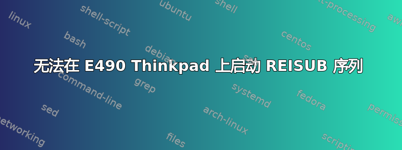 无法在 E490 Thinkpad 上启动 REISUB 序列