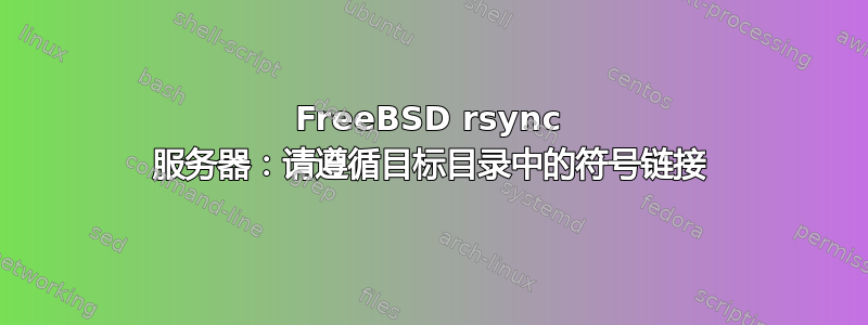 FreeBSD rsync 服务器：请遵循目标目录中的符号链接