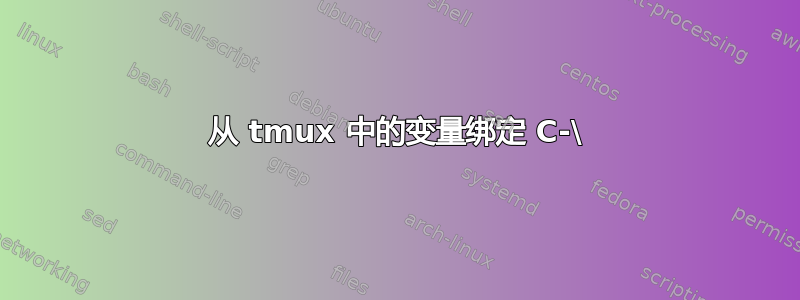 从 tmux 中的变量绑定 C-\