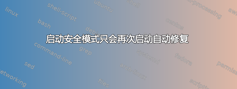 启动安全模式只会再次启动自动修复