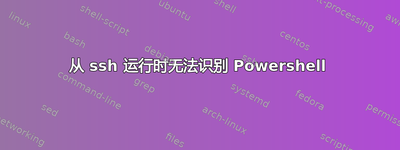 从 ssh 运行时无法识别 Powershell