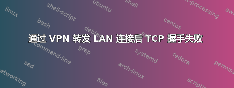 通过 VPN 转发 LAN 连接后 TCP 握手失败