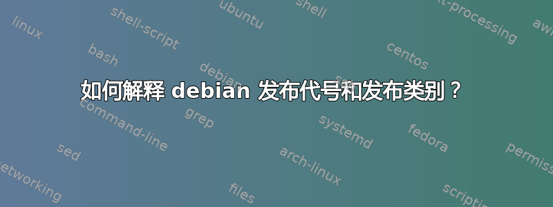 如何解释 debian 发布代号和发布类别？