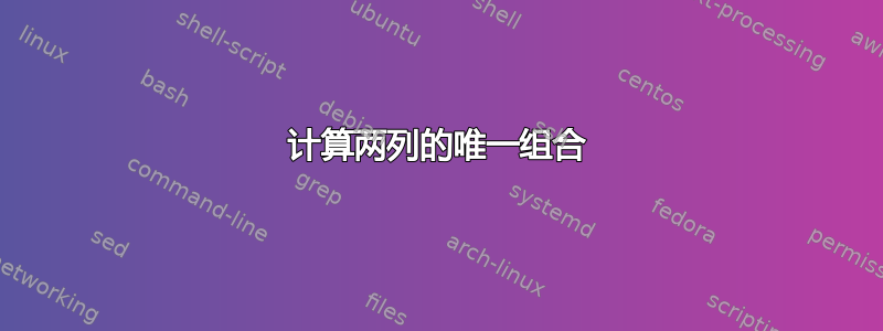 计算两列的唯一组合