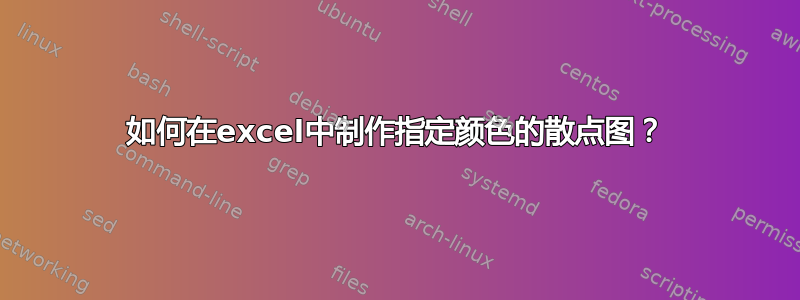 如何在excel中制作指定颜色的散点图？