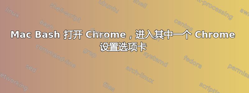 Mac Bash 打开 Chrome，进入其中一个 Chrome 设置选项卡