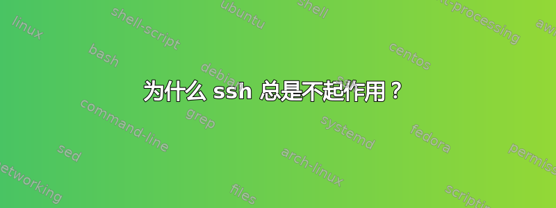 为什么 ssh 总是不起作用？