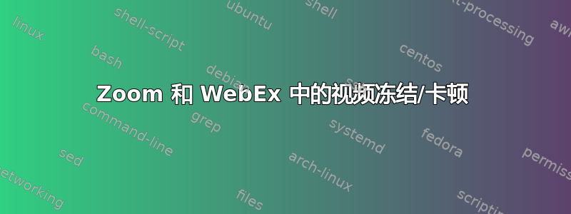 Zoom 和 WebEx 中的视频冻结/卡顿