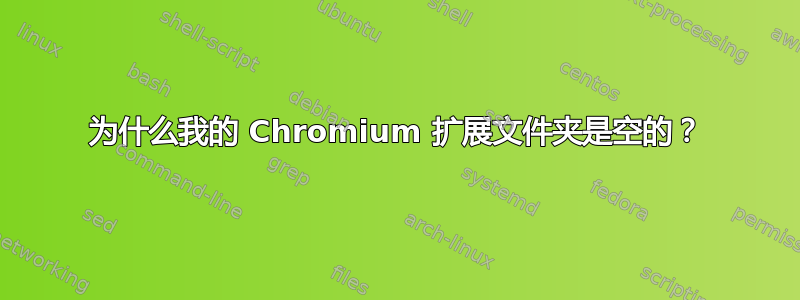 为什么我的 Chromium 扩展文件夹是空的？