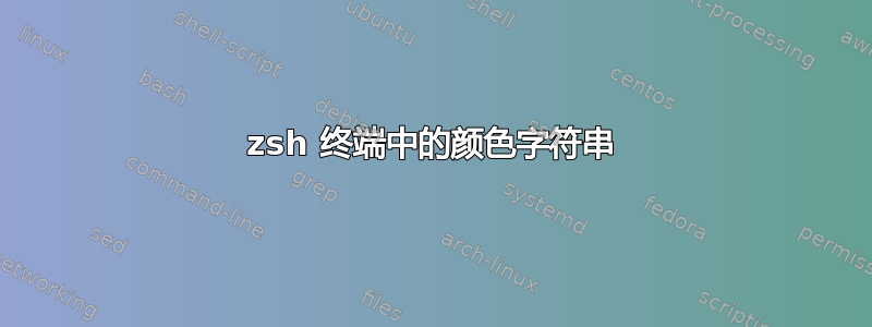 zsh 终端中的颜色字符串