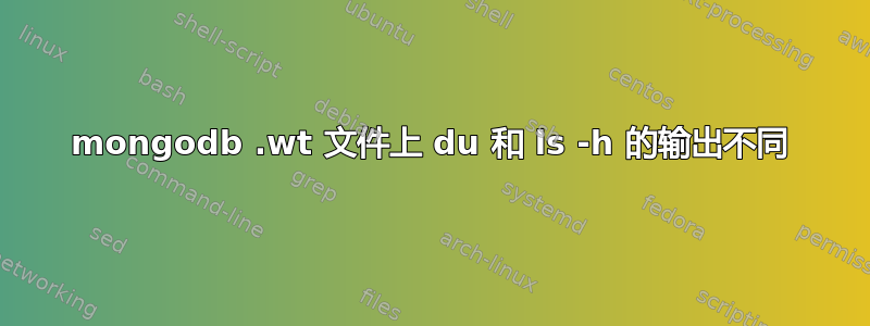 mongodb .wt 文件上 du 和 ls -h 的输出不同