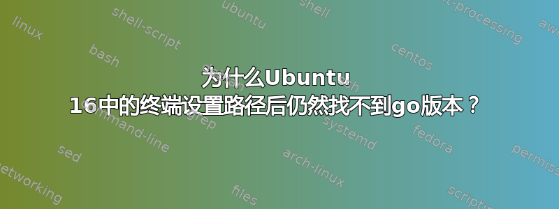 为什么Ubuntu 16中的终端设置路径后仍然找不到go版本？