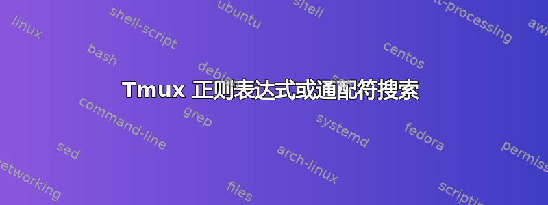 Tmux 正则表达式或通配符搜索