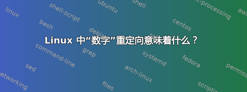 Linux 中“数字”重定向意味着什么？