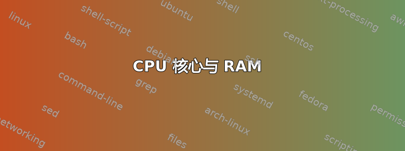 CPU 核心与 RAM 