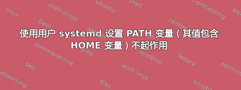 使用用户 systemd 设置 PATH 变量（其值包含 HOME 变量）不起作用