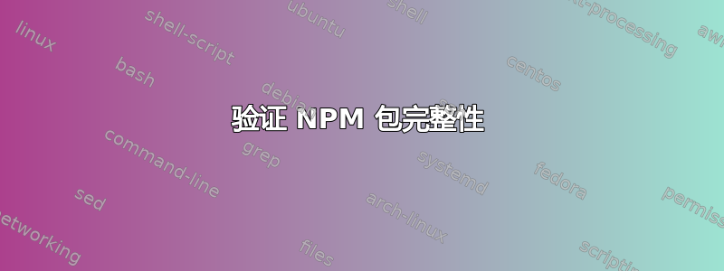 验证 NPM 包完整性