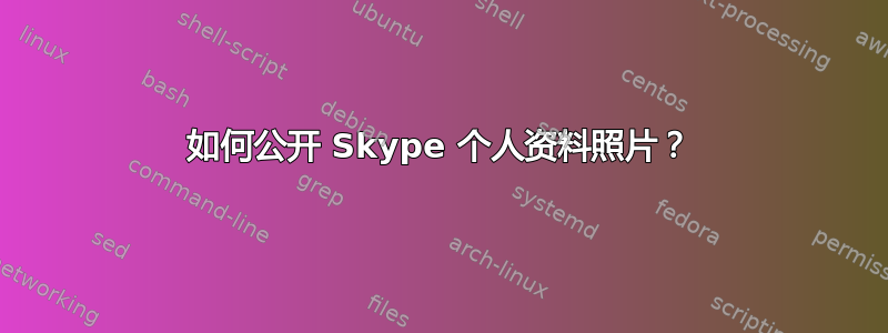 如何公开 Skype 个人资料照片？