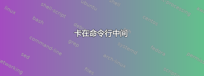 卡在命令行中间